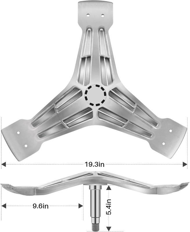 Photo 1 of 4434ER0002D 4434ER0002A Washer Spinner Support - Replacement for L-G Ken-more Washing Machine - Rear Drum Support Spider Replaces 4434ER0002B 4434ER0002E AP5592038
