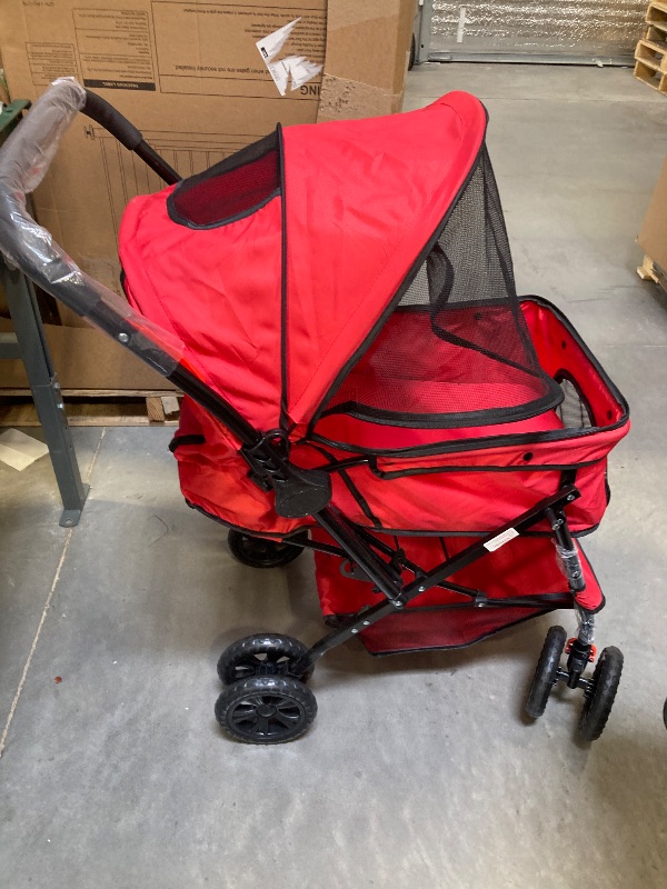 Photo 1 of 35lbs Weight Capacity Dog Stroller, 4 Wheels 