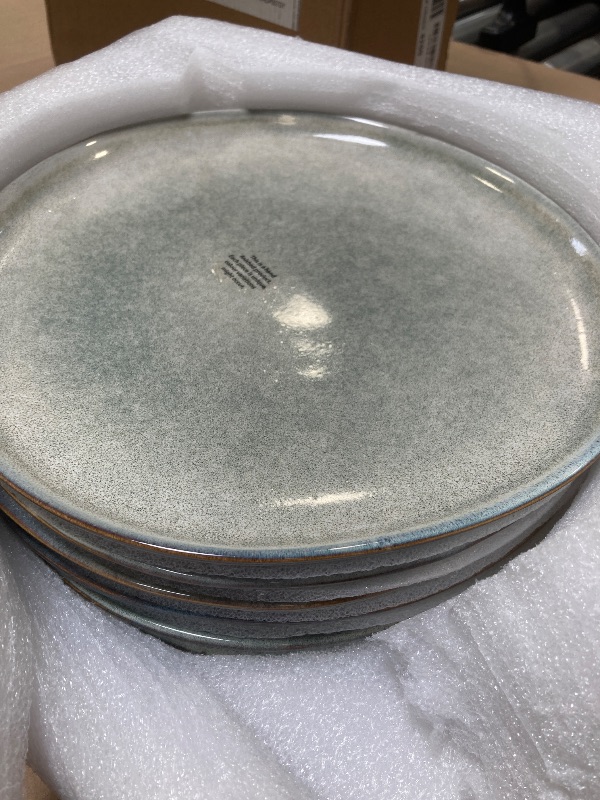 Photo 1 of AmorArc Ceramic Dinner Plates Set of 6,10.5 Inch Handmade Reactive Glaze Stoneware Plates,Rustic Shape Dinnerware Dish Set for Kitchen,Microwave & Dishwasher Safe,Scratch Resistant-Reactive Color