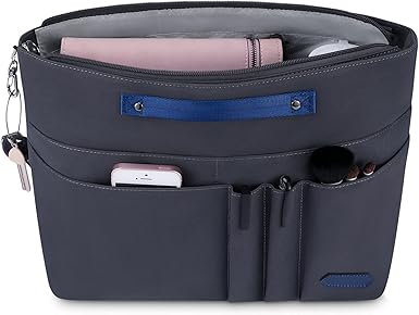 Photo 1 of HyFanStr Purse Organizer Insert for Handbags,Tote Bag Organizer Insert Zipper Bag for Women, Handbag Organizer Inside Liner with  Pockets
