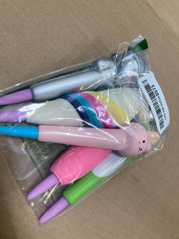 Photo 1 of Anboor Squishys Set Toy,5pcs Random Squishies Grip Pens Relief Classroom Stressm,Squeeze Topper Pen Holder for Student Kid Teen Stress Relief Kid's Toys