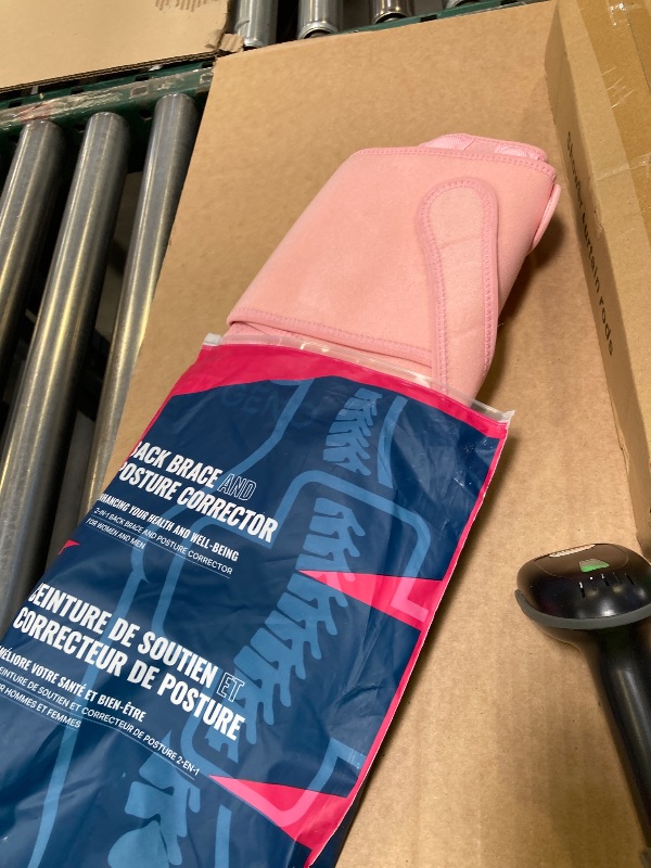 Photo 1 of Back Brace and Adjustable Posture Corrector And Trainer for Women and Men , Back Straightener , Scoliosis and Hunchback Correction , Back Pain , Spine Support , Pink , Medium (Waist 34-41 Inch)