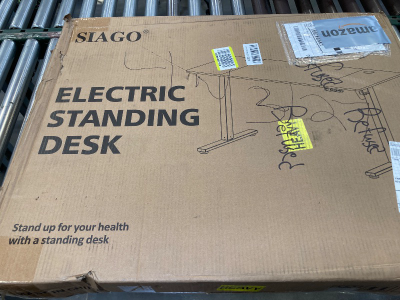 Photo 1 of SIAGO Electric Standing Desk Adjustable - 55 x 24 Inch Sit Stand up Desk with Cable Management - 3 Memory Preset Adjustable Height Table