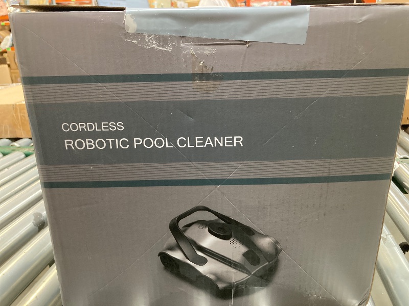 Photo 1 of Robot Swimming Pool Cleaner, Swimming Pool Cordless Robot Cleaner, 130 Minutes Range, 1076 Square Meters. feet.Fully Automatic Route Planning Above and Underground Pool Robot Vacuum Cleaner (Gray)