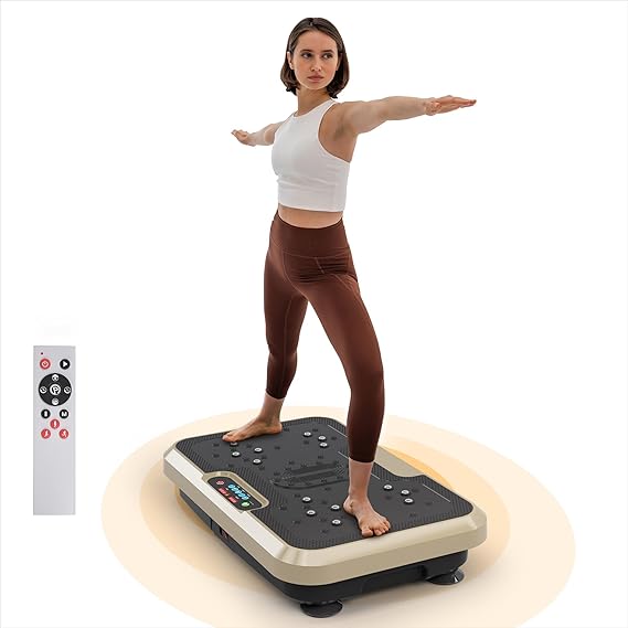 Photo 1 of Vibration Plate Exercise Machine with Remote Control - Full Body Workout Platform with 200 Speed Settings for Weight Loss & Muscle Toning - Quiet Home Fitness Equipment, Supports 330lbs