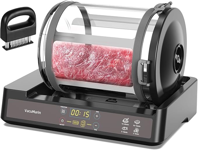 Photo 1 of 15 Minute Vacuum Tumbler Marinator for Meat Vegetable with Leak Proof Clip and Free Meat Tenderizer