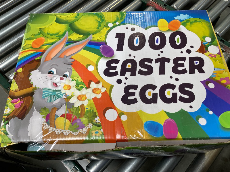 Photo 1 of 1000cs Empty Plastic Easter Eggs, Bulk Fillable Easter Eggs for Easter Hunt, Basket Stuffers Fillers, Theme Party Favor Decoration, Surprise Eggs, Easter Classroom Prize Supplies