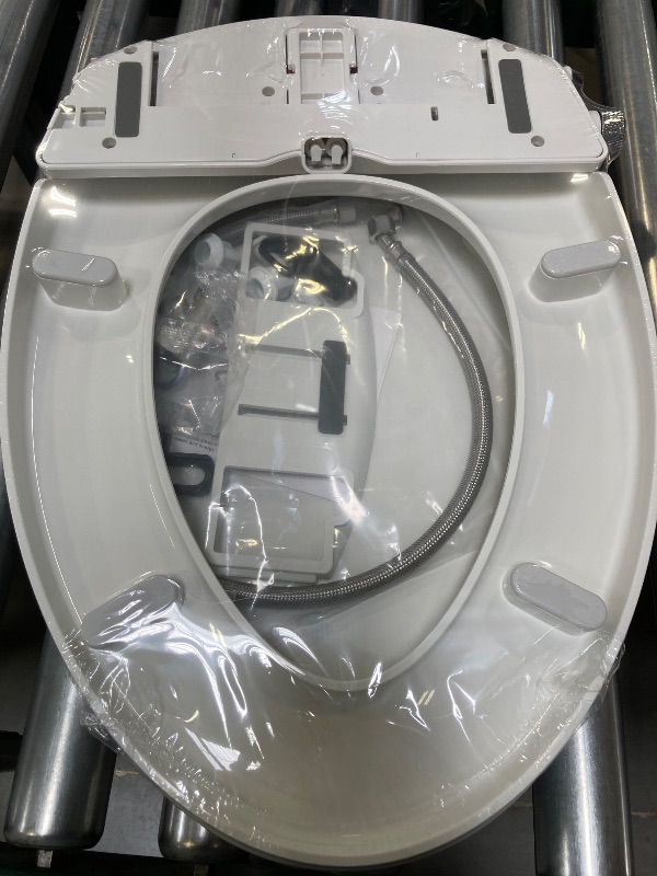 Photo 1 of Brondell Bidet Toilet Seat Non-Electric Swash Ecoseat, Fits Elongated Toilets, White - Dual Nozzle System, Ambient Water Temperature - Bidet with Easy Installation