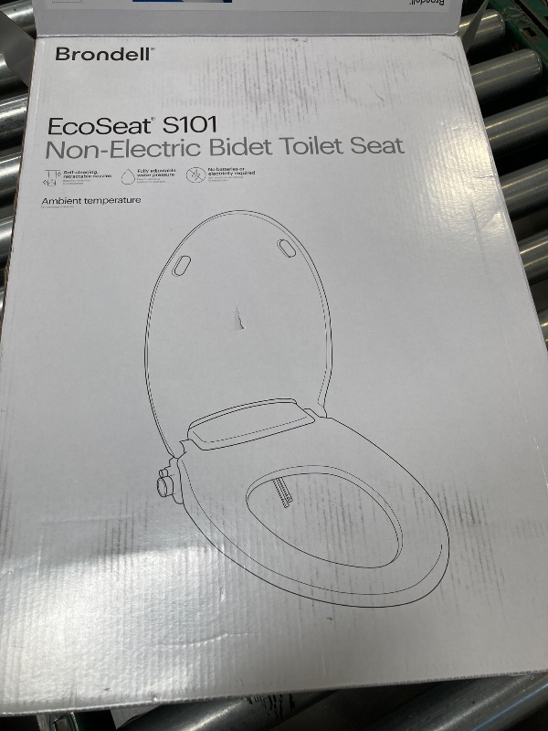 Photo 1 of Brondell Bidet Toilet Seat Non-Electric Swash Ecoseat, Fits Elongated Toilets, White - Dual Nozzle System, Ambient Water Temperature - Bidet with Easy Installation