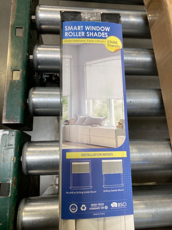 Photo 1 of No Drill Inside Mount Blackout Roller Shades Custom No Tools Tension Window Blinds Easy Install Waterproof Blinds for Kitchen, Bathroom, Office, Living Room, White