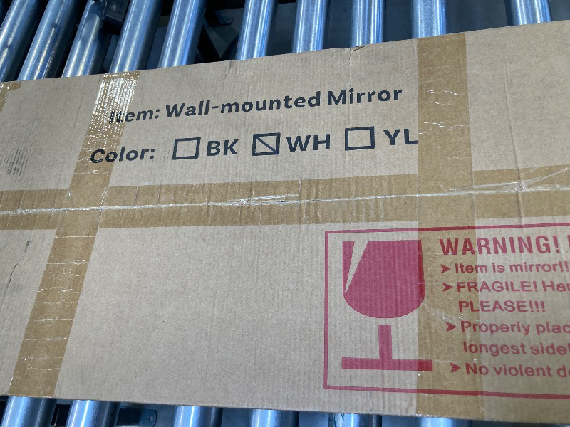 Photo 1 of 48"x 14" Door Mirror, Full Length Wall Mounted, Over The Door Mirror, Full Body, Hanging Rectangle-White