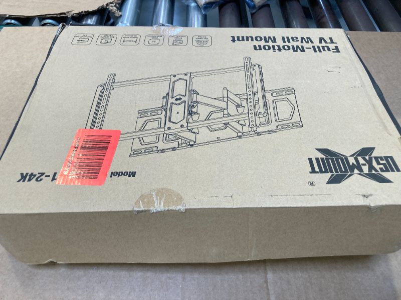 Photo 1 of USX MOUNT Ultra-Slim Full Motion TV Wall Mount for 37-90 inch Flat Screen/LED/4K TV, TV Mount Dual Swivel Articulating 6 Arms Tilt Wall Mount TV Bracket Max VESA 600x400mm, Fits 8/16/ 24Studs