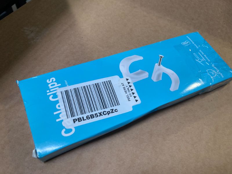 Photo 1 of Abnii Cable Clips, 400 Pcs, 4mm 6mm 8mm 10mm, Wire Wall Clips with Steel Nails, Ethernet Cable Clips, Cable Tacks Coax Cable Clips, RG6 RG59 CAT6 RJ45 Cable Cord Clips, White…