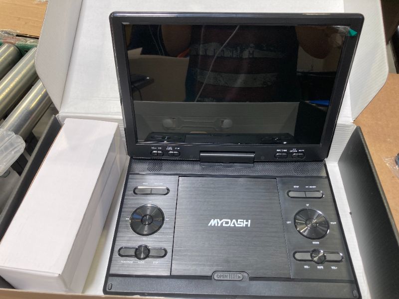 Photo 1 of 14.9" Portable DVD Player with 12.5" Large HD Swivel Screen, 6 Hours Rechargeable Battery, Exclusive Button Design, Car Headrest Mount Provided, High Volume Speaker, Support CD/DVD/SD Card/USB