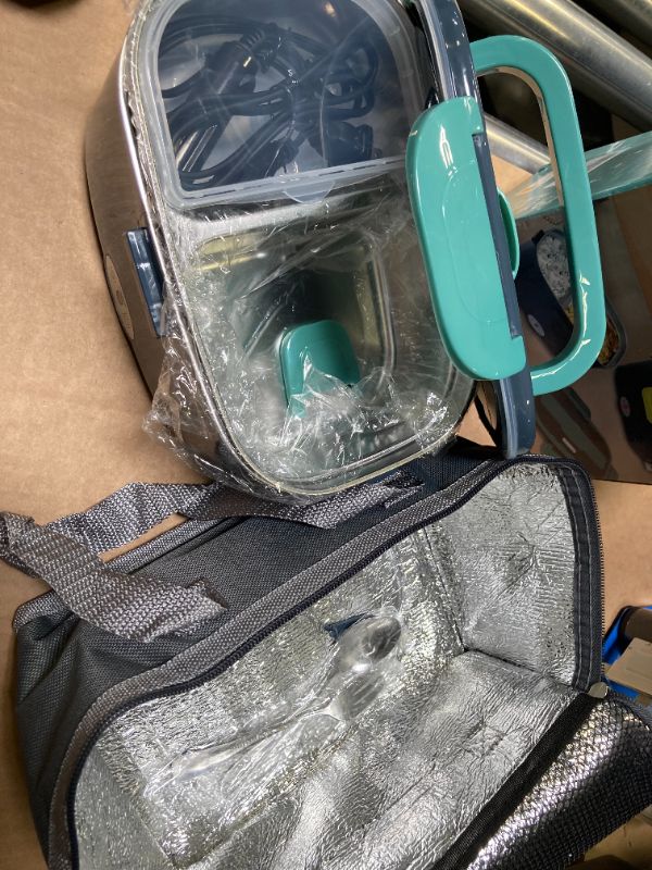 Photo 1 of 80W Faster Heated Lunch Box for Adults, Electric Lunch Box for Car/Truck/Office, with Dual 1.5L 304 Stainless Steel Food Containers, 0.45L PP Fruit/Snack Container, Fork & Spoon, Insulated Carry Bag