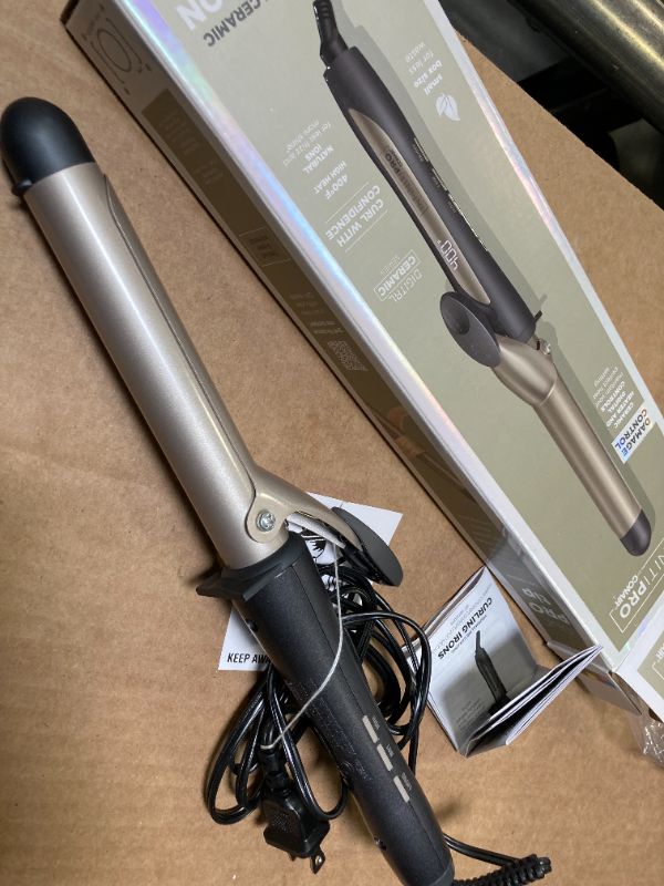 Photo 1 of INFINITIPRO BY CONAIR Tourmaline Ceramic 1-inch Curling Iron, 1-inch Digital Curling Iron, 1-inch barrel produces classic curls – for use on short, medium, and long hair