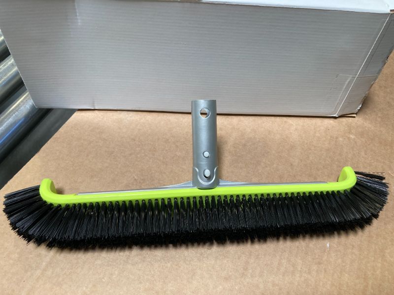 Photo 1 of Sepetrel Pool Brush Head for Cleaning Pool Walls,Heavy Duty Inground/Above Ground Swimming Pool Scrub Brushes with Premium Strong Bristle & Reinforced Aluminium Back