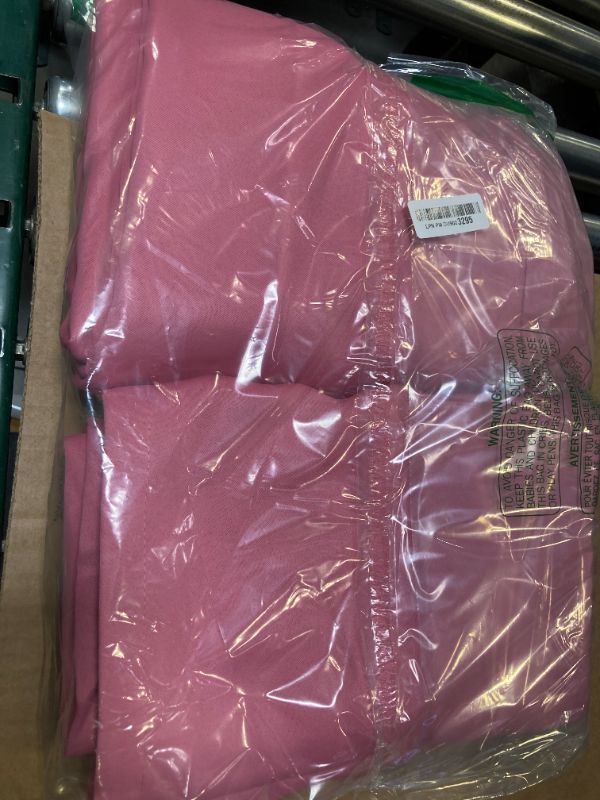 Photo 1 of ChrisDowa Grommet Room Darkening Curtains for Bedroom and Living Room - 2 Panels Set Thermal Insulated Blackout Curtains (Pink, 52W x 95L)