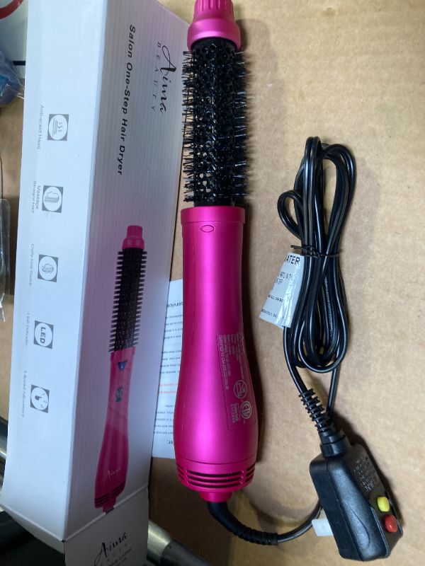 Photo 1 of Aima Beauty One Step Hair Dryer & Volumizing Hot Air Brush, Ceramic Straightener Brush, Curler & Hot Comb 4 in 1 Salon Ionic Hair Brush, Rose Pink