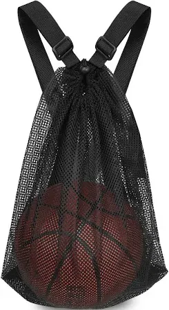 Photo 1 of Mordx   Basketball Bag  Sports Single Ball Bag Drawstring Mesh Backpack, for Carrying Soccer Volleyball Baseball football Carrier Single Outdoor Sports Equipment