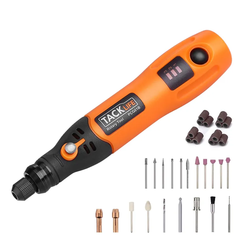 Photo 1 of TACKLIFE 3.7V Li-on Cordless Rotary Tool with  Rotary Accessories

