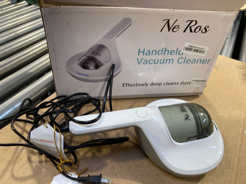 Photo 1 of Bed Vacuum Cleaner Mattress Vacuum with 253.7nm UV-C Light & 12kpa Suction, Anti-Allergen Vacuum Cleaner High Frequency Beating & True Hepa, Deep Cleaning Remove dust & pet Hair, NR003