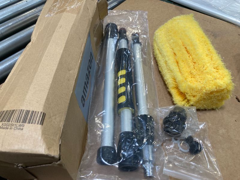 Photo 1 of Anyyion 51 Inch Car Wash Brush with 10 Inch Soft Bristle, On/Off Switch for Car Truck Boat Washing Brush, Perfect for Cleaning House Siding, Auto Cars, Trucks, SUV, RV, Floors and More!