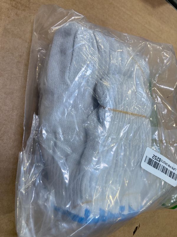 Photo 1 of 10 Pairs Cotton work gloves - White Safety Work Gloves for repair, construction, Industrial, Warehouse, Gardening, BBQ, and other uses, for men and women, L size