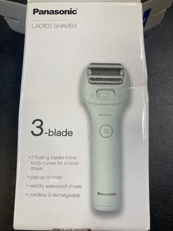 Photo 1 of Panasonic Electric Razor for Women, Cordless 3-Blade Shaver with Pop-Up Trimmer, Wet Dry Operation - ES-AWL6AG (Mint)