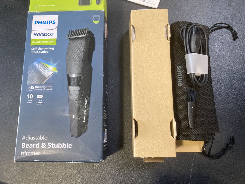 Photo 1 of Philips Norelco Beard Trimmer and Hair Clipper - Cordless Grooming, Rechargeable, Adjustable Length, Beard Trimmer and Hair Clipper - No Blade Oil Needed - BT3230/41