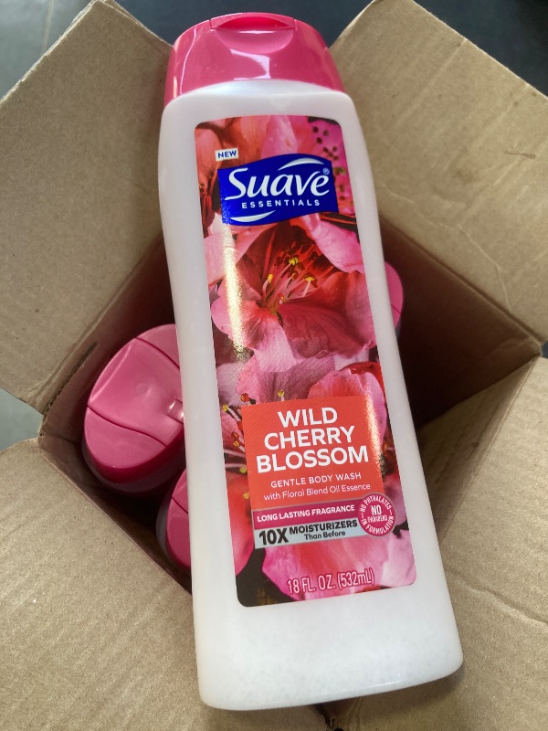Photo 1 of Suave Moisturizing Body Wash, with Wild Cherry Blossom and Vitamin E Extract,  18 Oz Pack of 6