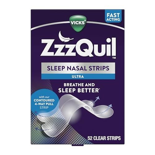 Photo 1 of ZzzQuil, Sleep Nasal Strips, Clear Nighttime Nasal Strips, Instantly Opens Nose for Better Breathing, Reduces Nasal Congestion for Less Snoring