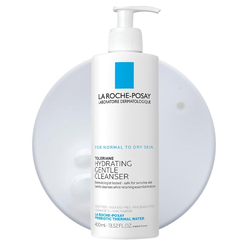 Photo 1 of La Roche-Posay Toleriane Hydrating Gentle Face Cleanser, Daily Facial Cleanser with Niacinamide and Ceramides for Sensitive Skin, Moisturizing Face Wash for Normal to Dry Skin, Fragrance Free