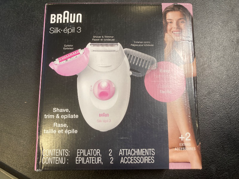 Photo 1 of Braun Epilator Silk-epil 3 3-270, Hair Removal Device, Epilator for Women, Shaver & Trimmer, Hair Removal