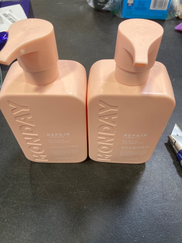 Photo 1 of MONDAY HAIRCARE Curl Define Shampoo + Conditioner Set (2 Pack) 12oz Each, Nourishing Curls, Tames Frizz, Enhances Shine with Coconut Oil and Shea Butter, 100% Recyclable Bottles