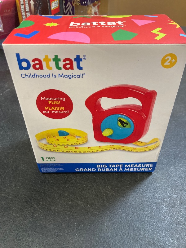 Photo 1 of Battat – Toy Measuring Tape – Working Reel & Easy-Hold Handle – Tool Discovery Carousel – Metric & Imperial Units – 2 Years + – Big Tape Measure