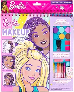 Photo 1 of Barbie Makeup Artist Magazine by Horizon Group USA, Create Your Own Hair & Makeup Looks Using 130+ Stencils, 180+ Stickers, Crayons and Pretend Makeup 