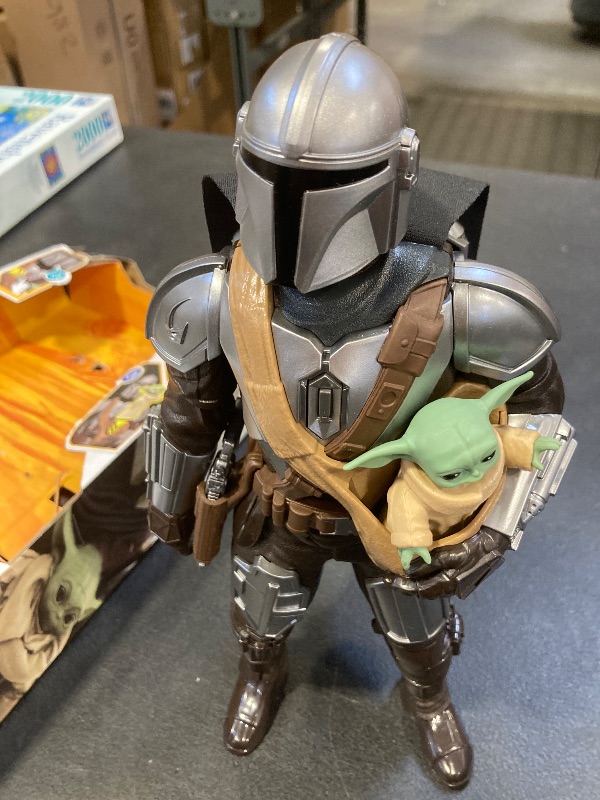 Photo 1 of STAR WARS Galactic Action The Mandalorian & Grogu Interactive Electronic 12-Inch-Scale Action Figures, Toys for Kids Ages 4 and Up