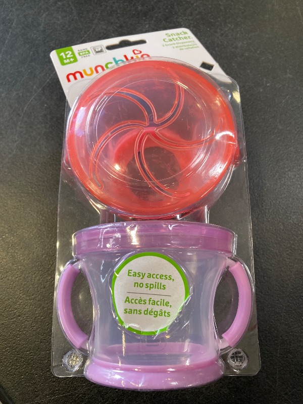 Photo 1 of Munchkin® Snack Catcher® Toddler Snack Cups, 2 Pack, Pink/Purple