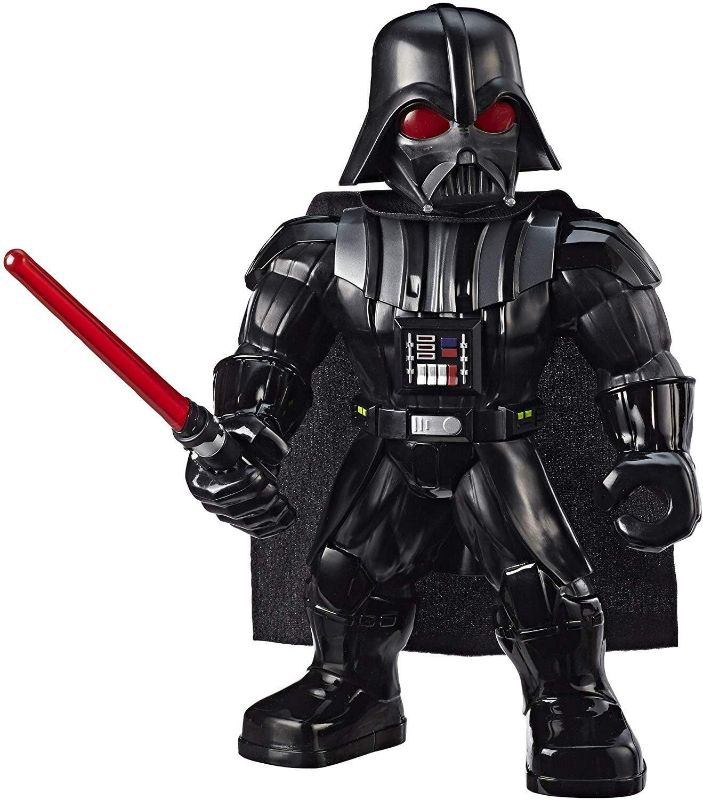 Photo 1 of Playskool Star Wars Galactic Heroes Mega Mighties Darth Vader 10' Action Figure with Lightsaber Accessory, Toys for Kids Ages 3 & Up