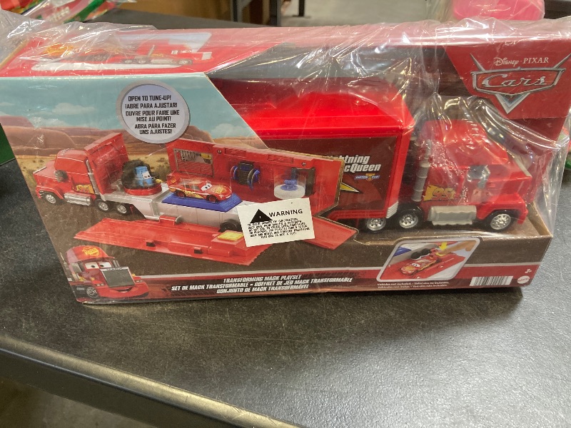 Photo 1 of Mattel Disney and Pixar Cars Transforming Mack Playset, 2-in-1 Toy Truck & Tune-Up Station with Launcher, Lift & More