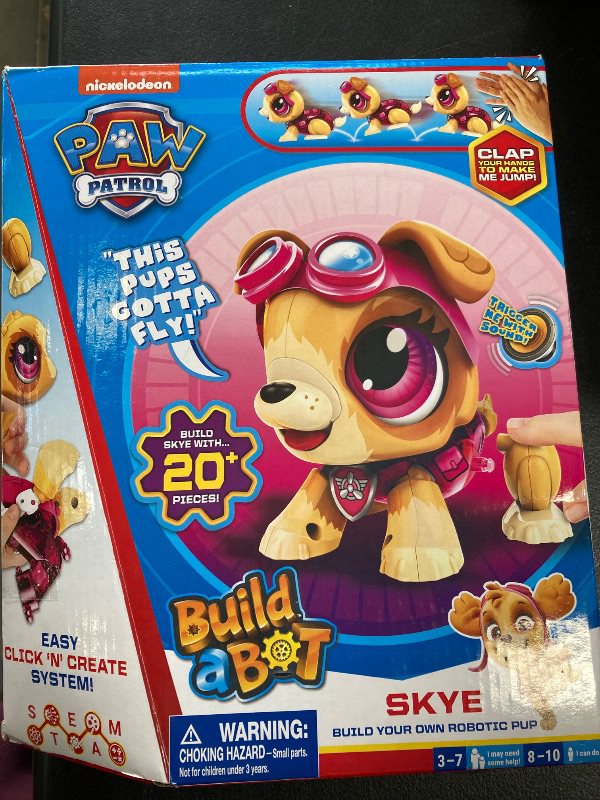 Photo 1 of Build a Bot Paw Patrol Skye - Build Your Own Robotic Pet with 20+ Pieces with 1 Sticker Sheet - Ages 3-10