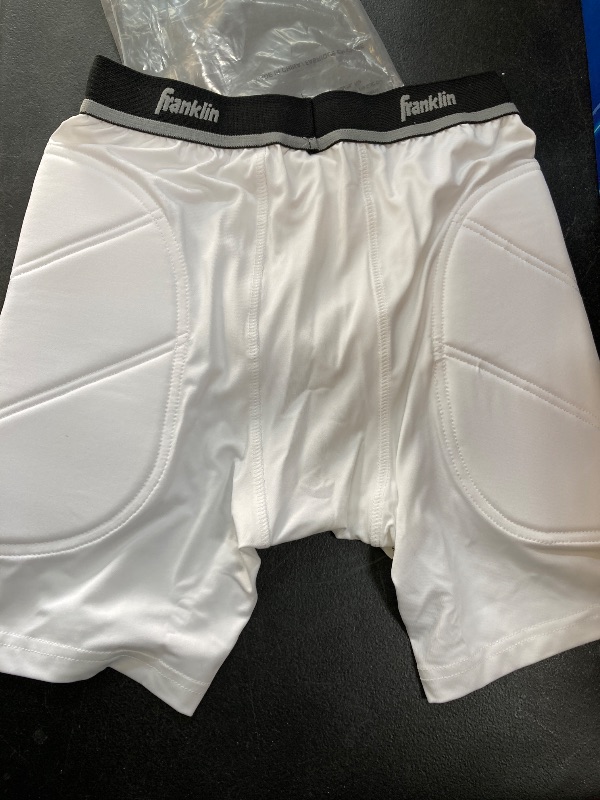 Photo 1 of Franklin Sports-Youth-Baseball Sliding Shorts-Youth-Baseball + Softball Padded Sliding Shorts with Cup Pocket-Baseball + Softball Compression Underwear for-Youth Medium - Black