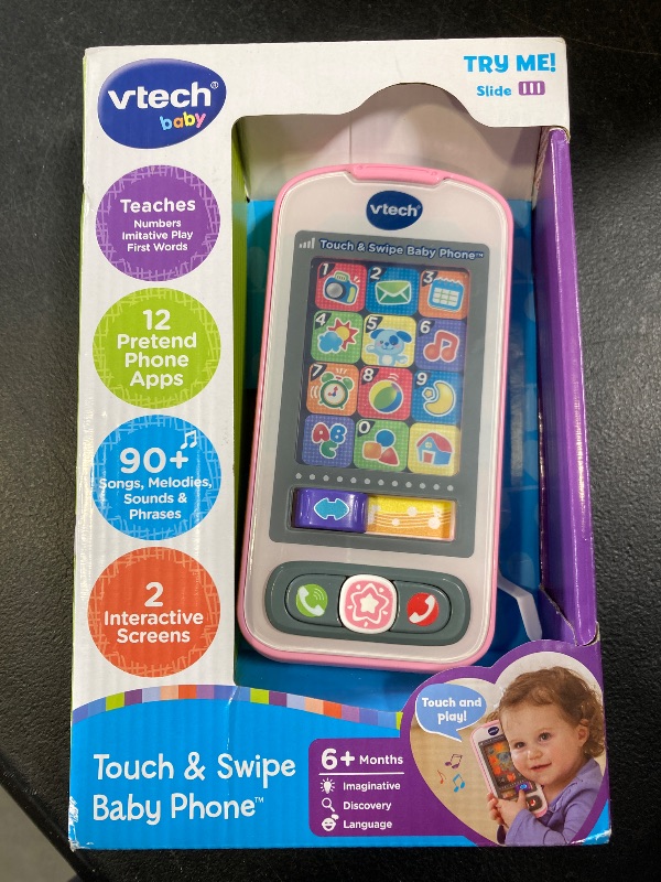 Photo 1 of VTech Touch and Swipe Baby Phone, Pink