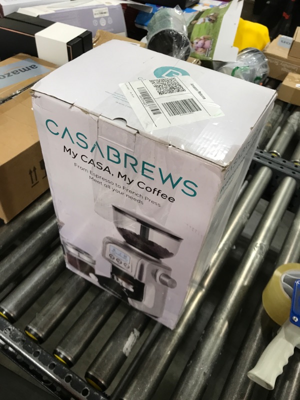 Photo 1 of CASABREWS Electric Coffee Grinder, Conical Burr Coffee Bean Grinder with 77 Precise Grind Settings, Intelligently Grinds from Espresso to French Press, Gift for Baristas and Coffee Lovers