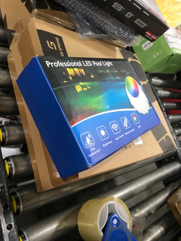 Photo 1 of Brightown Smart Submersible LED Pool Lights, 10W RGB Music Sync Remote APP Controlled Dimmable Underwater Lights, Timer, IP68 Waterproof Pool Lights for Aboveground Inground Pool Hot tub, Blue