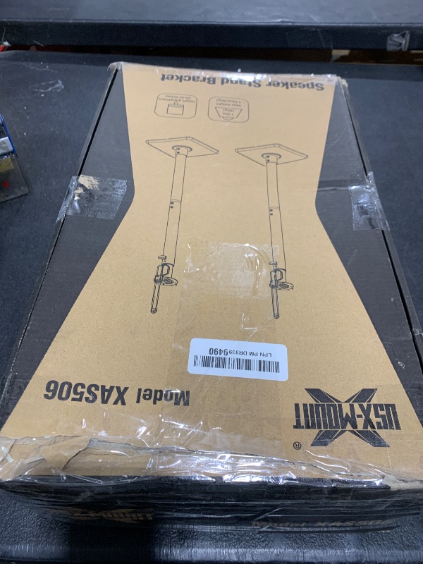 Photo 1 of USX MOUNT Bookshelf Speaker Stands Pair, Height Adjustable Extends 32-42 inch for Rear Surround Sound Speakers, Floor Satellite Speaker Stands for Vizio Bose Sony JBL Klipsch Polk, Max Load 11 lbs