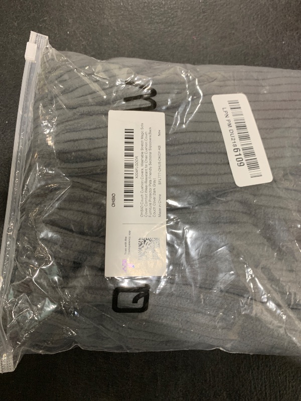 Photo 1 of OHSIO Sectional Couch Covers, Wear Resistant Stretch Sofa Covers Washable Soft Couch Cushion Covers Anti Slip Furniture Protector Sofa Slipcovers for Pets (1 Piece Back Couch Cover, Dark Gray)