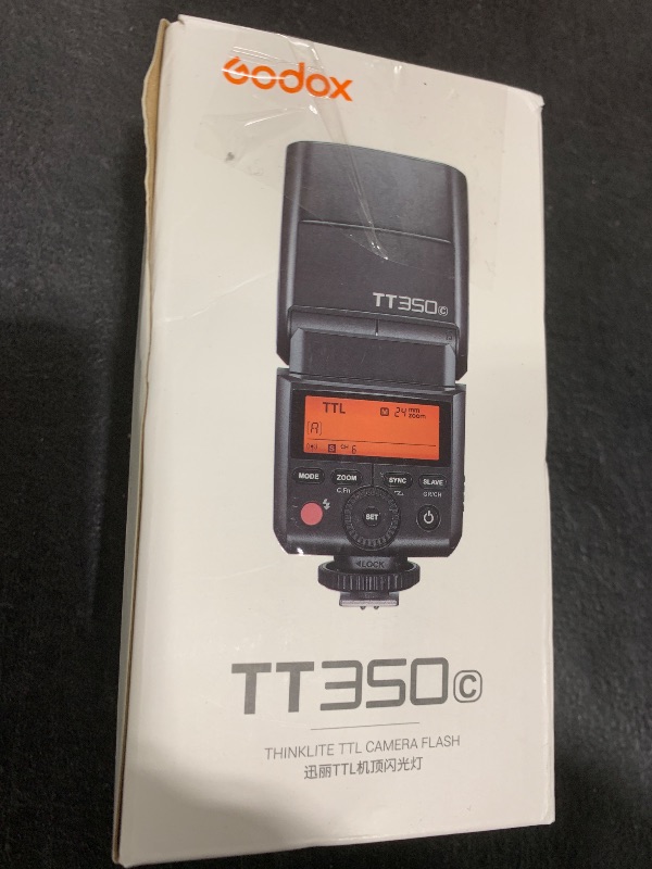 Photo 1 of Godox TT350C Flash for Canon Camera, 2.4G Wireless Speedlight GN36 1/8000s HSS Speedlite, Mini Thinklite TTL Camera Flash Compatible for Canon Camera