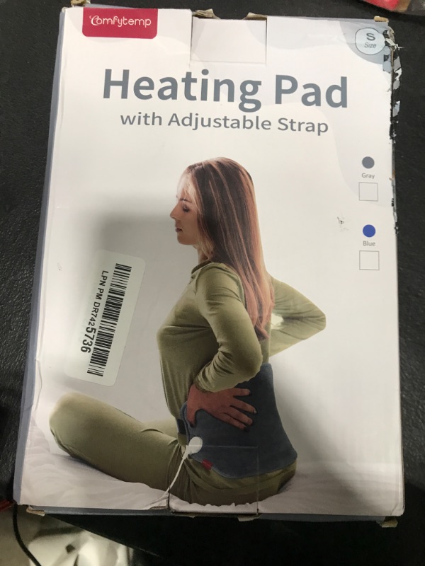 Photo 1 of Upgraded Heating Pad for Back Pain Relief, Comfytemp Birthday Gifts for Women Men Mom Dad, FSA HSA Eligible Electric Heat Wrap with Strap for Cramps, Lower Back, Lumbar, Sciatica, SMALL-10×20", Grey